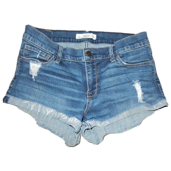 Abercrombie & Fitch Denim Jean Shortie Bootie Shorts Women's 6/28 (30 x 1 3/4) - Picture 1 of 6